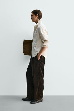 STRIPED TEXTURED OXFORD SHIRT - Zara фото 4