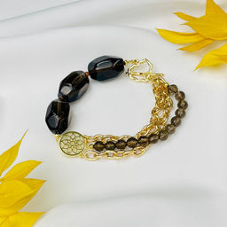 Браслет из Раухтопаза с цепочкой