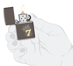 Зажигалка ZIPPO Счастливая 7 | Lucky 7 Design 48913  фото 5