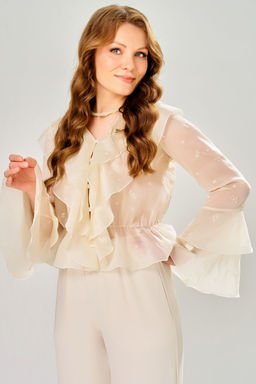 Блуза FITA 20812 экрю  фото 3