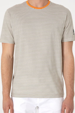 Erkek Regular Fit Bisiklet Yaka Haki _izgili Ti__rt Sepette S_rpriz _ndirim - U.s. polo assn фото 6