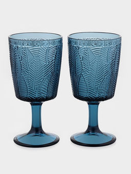 Бокалы «Флорин», 300 мл, набор 2 шт., стекло, синие