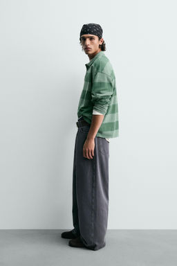 WASHED STRIPED PIQU_ POLO SHIRT - Zara фото 11