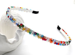 Ободок для волос с цирконом, цвет микс