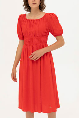 U. S. Polo Assn Женское красное тканое платье - U.s. polo assn фото 6