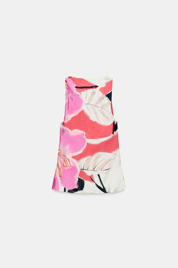 TOP SATINADO ESTAMPADO / Multicolor - Zara фото 5