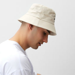 Панама MINAKU с надписями, бежевый, размер 56--58