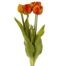 Цветы искусственные "Букет Тюльпанов" (Real Touch), L12 W12 H37 см