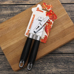 Нож консервный Доляна «Скина», 22,5 см, цвет чёрный