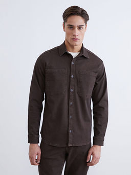 Standart Kal?p G?mlek Yaka Erkek Jean Ceket