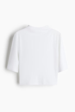 Top de microfibra con cuello perkins - H&m фото 6