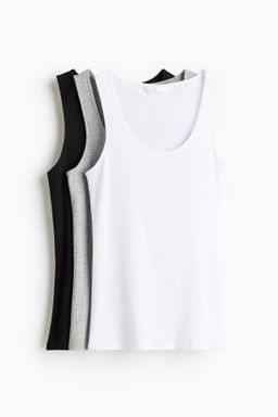 Pack de 3 camisetas sin mangas en canal?