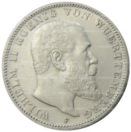 3 марки 1909 года F Германия (Вюртемберг)