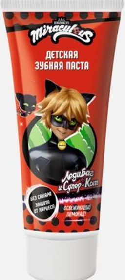 Miraculous Леди Баг и Супер Кот Зубная паста детская "Супер Кот" 60г.12 /арт-95108/