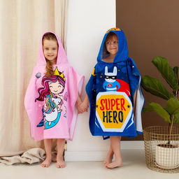 Полотенце-пончо детское махровое Крошка Я Русалочка 60х120см, 100% хлопок, 300гр/м2  фото 6