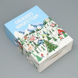 Коробка складная Снежного нового года, каток, 22 30 10 см - Дарите счастье фото 2