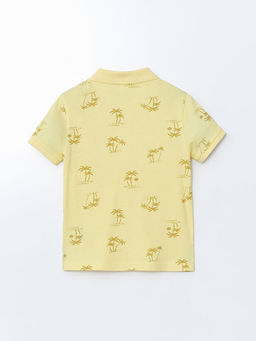 Polo Yaka Bask?l? Penye Erkek Bebek Ti??rt