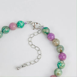 Браслет из Фосфосидерита, Варисцита и Жемчуга 18 см +