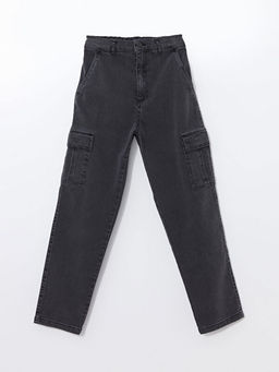 Beli Lastikli Erkek ?ocuk Kargo Jean Pantolon