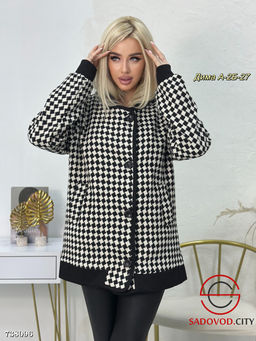 Жакет в клетку женский