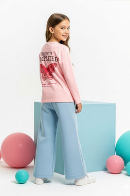 Ac?k Pembe K?z Cocuk 100% Pamuk Animal Bask?l? Regular Orme T-Shirt TKDAW26TS00007 - Trendyolmilla фото 4