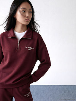 Свитшот туника женская oversize с вышивкой