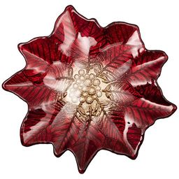 БЛЮДО POINSETTIA RED GOLD 27х26 СМ БЕЗ УПАКОВКИ
