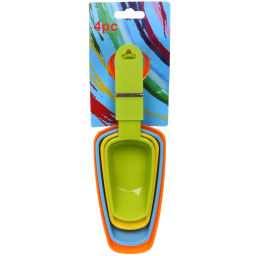 Цена за 2 шт. Совок для сыпучих продуктов в наборе 4шт(60мл,80мл,120мл,235мл),микс цветов