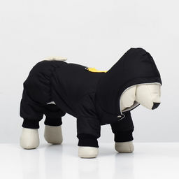 Комбинезон для животных, зимний на флисе, 3XL(ДС 36-38 см, ОГ 48-52 см, ОШ 36 см), чёрный - Simaland фото 3