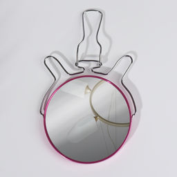 Зеркало настольное, с увеличением х2, настенное, двустороннее, 13.5×15 см, (d=11.5 см), МИКС