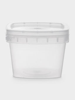 Цена за 6 шт. Контейнер пищевой ПластоС, 280 мл, d=11 см, h=7 см, с герметичной крышкой, пластик, прозрачный