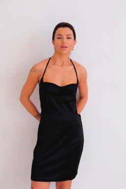 Martichelli Мини-платье с завязками чёрное