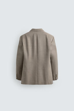BLAZER TRAJE CONFORT CON LANA / Gris / Beige - Zara фото 7