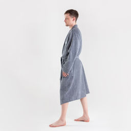 Халат махровый мужской «Этель. Самый лучший», размер 56-58, серый