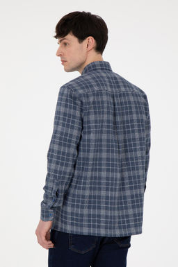 Мужская темно-синяя рубашка с длинным рукавом Неожиданная скидка в корзине - U.s. polo assn фото 5