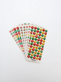 Цена за 3 шт. Наклейки детские оценки «Пять с плюсом», 7×16 см, 10 листов