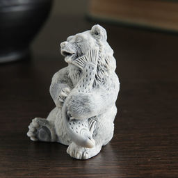 Фигурка «Медвежонок с рыбой», 6.5 см, МИКС