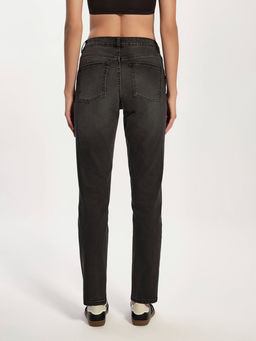 CONTE Чёрные джинсы Basic slim с эффектом потёртостей из eco-friendly денима CON-828 washed black - Conte elegant фото 6