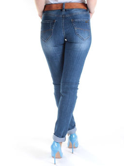 D368 BLUE Джинсы зауженные женские DIOVES