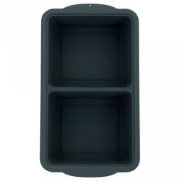 Противень силиконовый "Linea Silicone" 26х14,7х5,5см, с металлическим каркасом, 2 ячейки, прямоугольный, синий, "Regent" (Китай)