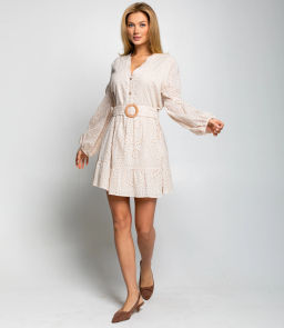 Платье #ОКТ085007, бежевый