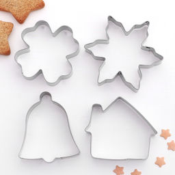 Набор форм для вырезания печенья Доляна Снежинка. Домик. Колокольчик. Клевер, 4 шт. фото 5