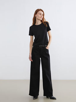 Wideleg Kad?n Jean Pantolon