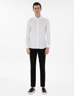 Beyaz Slim Fit Uzun Kollu G_mlek - Pierre cardin фото 4