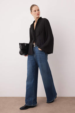 Beyaz Hakim Yaka F?rf?r Detayl? Boho Gomlek TWOAW26GO00023 - Trendyolmilla фото 6