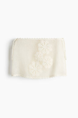 Falda playera efecto crochet