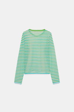 STRIPED KNIT CROPPED JACKET - Zara фото 25