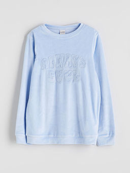 K?z ?ocuk Kadife Pijama ?st