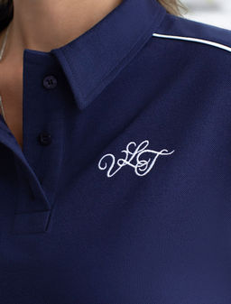 Футболка-поло из фактурного трикотажа - Vilatte фото 2