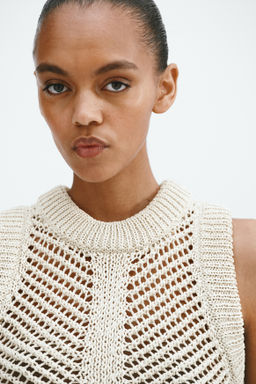 Top efecto crochet con borla - H&m фото 6